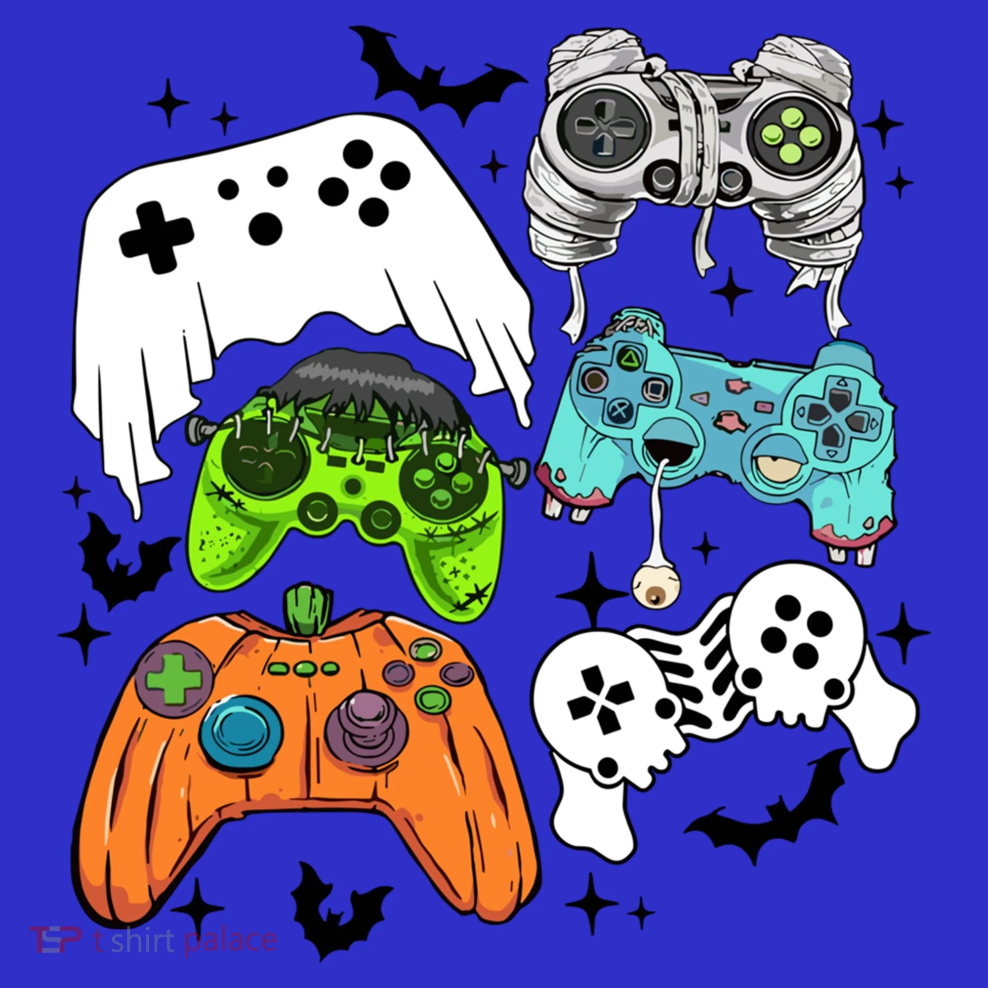 Video Game Halloween Skeleton Zombie Gaming Controllers Gift Button