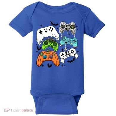 Video Game Halloween Skeleton Zombie Gaming Controllers Gift Baby Bodysuit