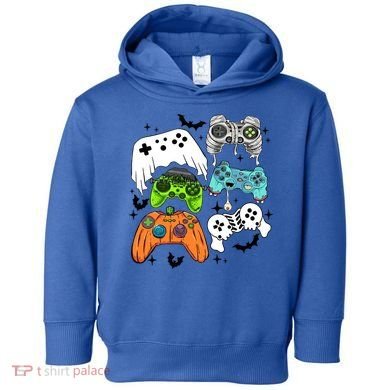 Video Game Halloween Skeleton Zombie Gaming Controllers Gift Toddler Hoodie