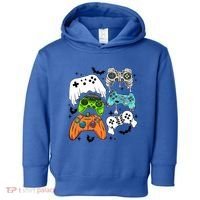 Video Game Halloween Skeleton Zombie Gaming Controllers Gift Toddler Hoodie thumb 0