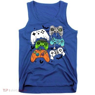 Video Game Halloween Skeleton Zombie Gaming Controllers Gift Tank Top