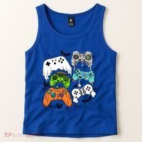 Video Game Halloween Skeleton Zombie Gaming Controllers Gift Tank Top thumb 2