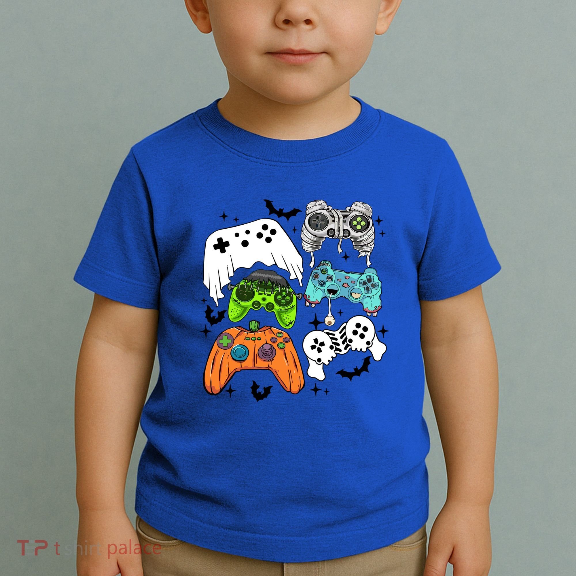 Video Game Halloween Skeleton Zombie Gaming Controllers Gift Toddler T-Shirt