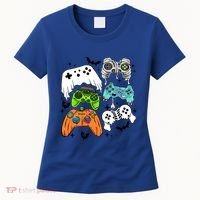 Video Game Halloween Skeleton Zombie Gaming Controllers Gift Women's T-Shirt thumb 0