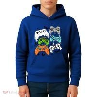 Video Game Halloween Skeleton Zombie Gaming Controllers Gift Kids Hoodie thumb 4