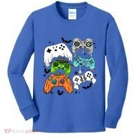 Video Game Halloween Skeleton Zombie Gaming Controllers Gift Kids Long Sleeve Shirt thumb 0