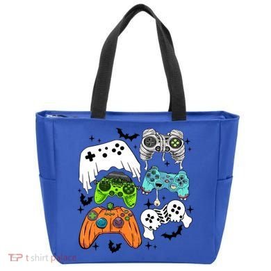 Video Game Halloween Skeleton Zombie Gaming Controllers Gift Tote Bag