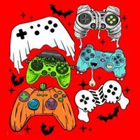 Video Game Halloween Skeleton Zombie Gaming Controllers Gift Santa Hat thumb 1