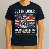 Vintage Get In Loser We're Crossing The Delaware T-Shirt thumb 3