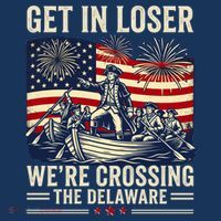 Vintage Get In Loser We're Crossing The Delaware T-Shirt thumb 7