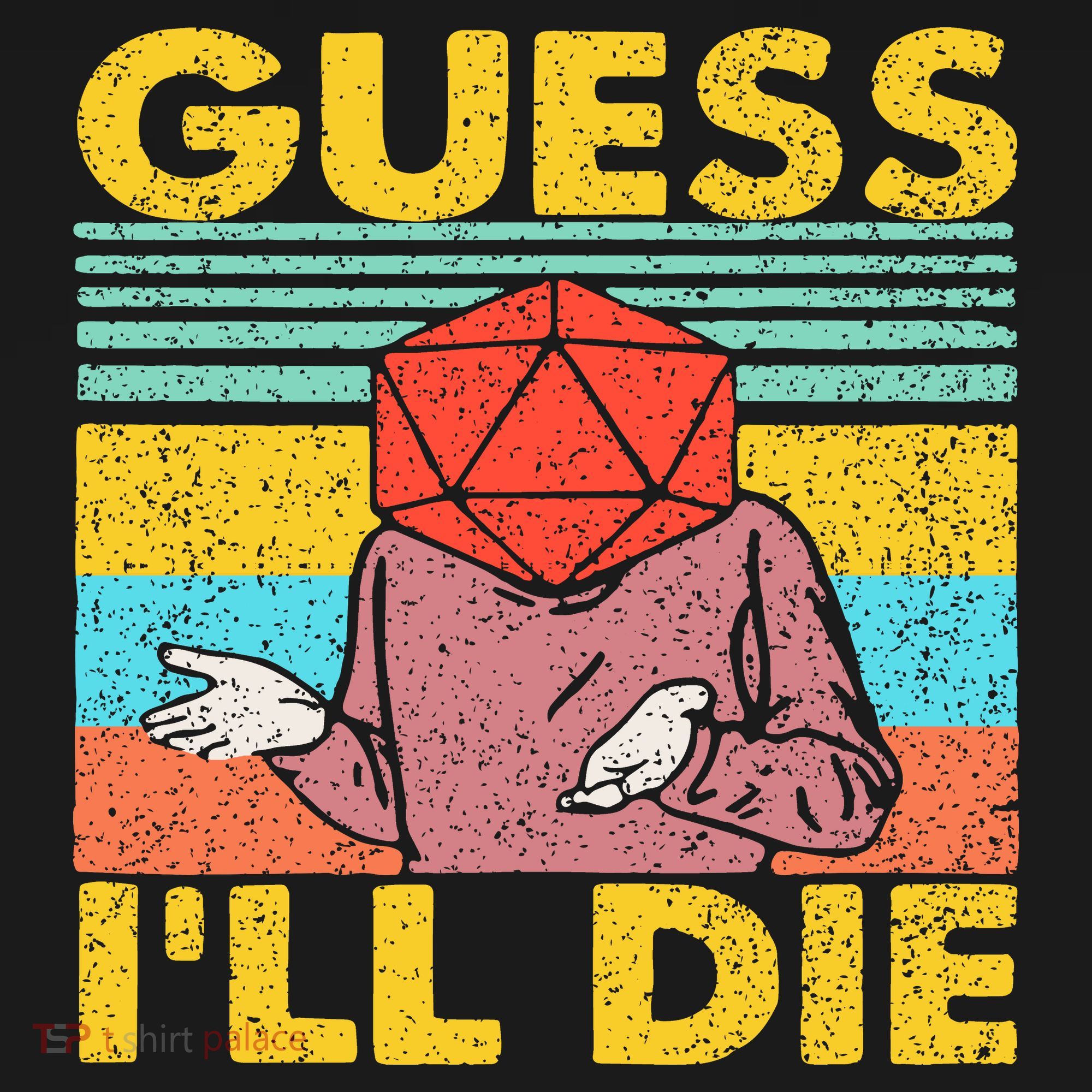 Vintage Guess I'll Die Dungeon Funny Nerdy Gamer D20 Pajama Set
