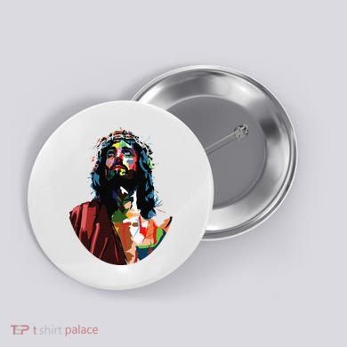 Vintage Got King Jesus Christ Sweet Face Image Button