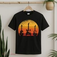 Vintage Guitar Lover Guitarist Electric Base Guitar Pick T-Shirt thumb 2