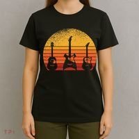 Vintage Guitar Lover Guitarist Electric Base Guitar Pick T-Shirt thumb 4