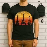 Vintage Guitar Lover Guitarist Electric Base Guitar Pick T-Shirt thumb 6