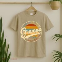 Vintage Gramps Like A Grandpa Only Cooler For Father Day T-Shirt thumb 2