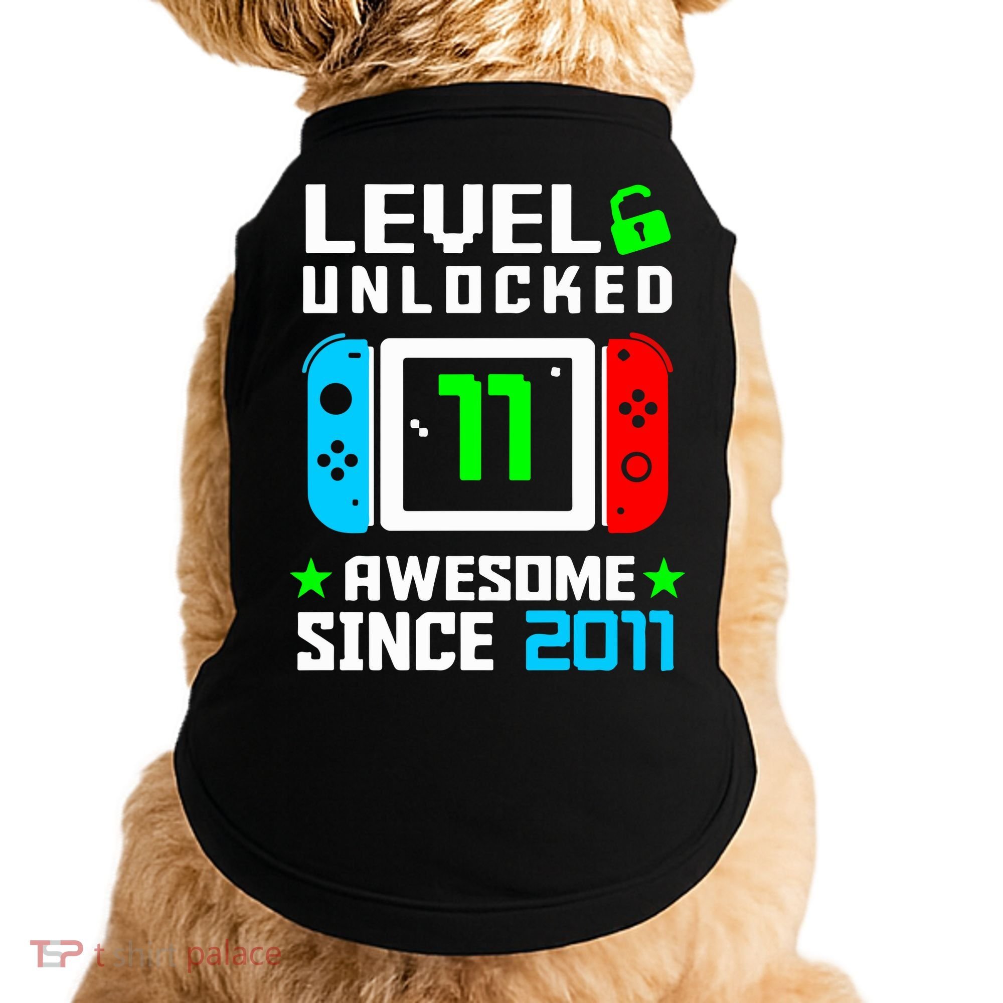 Video Game Level 11 Unlocked 11th Birthday Doggie Tank