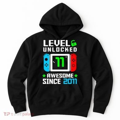 Video Game Level 11 Unlocked 11th Birthday Hoodie