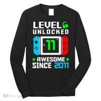 Video Game Level 11 Unlocked 11th Birthday Long Sleeve Shirt thumb 0