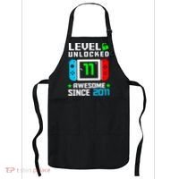 Video Game Level 11 Unlocked 11th Birthday Apron thumb 0