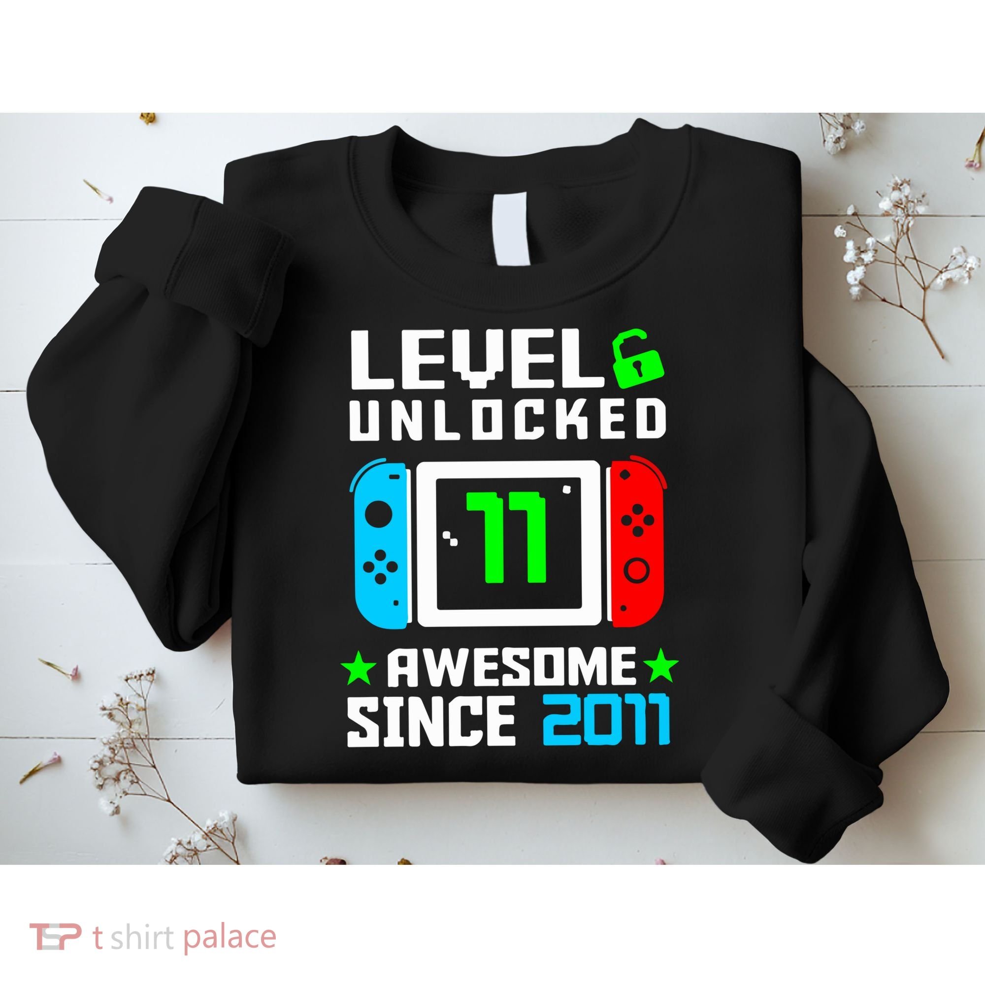 Video Game Level 11 Unlocked 11th Birthday Sweatshirt