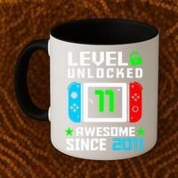 Video Game Level 11 Unlocked 11th Birthday Coffee Mug thumb 2
