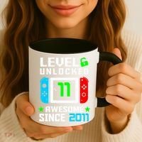 Video Game Level 11 Unlocked 11th Birthday Coffee Mug thumb 3