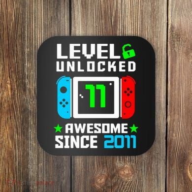 Video Game Level 11 Unlocked 11th Birthday Coaster