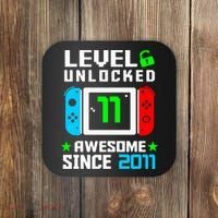 Video Game Level 11 Unlocked 11th Birthday Coaster thumb 0