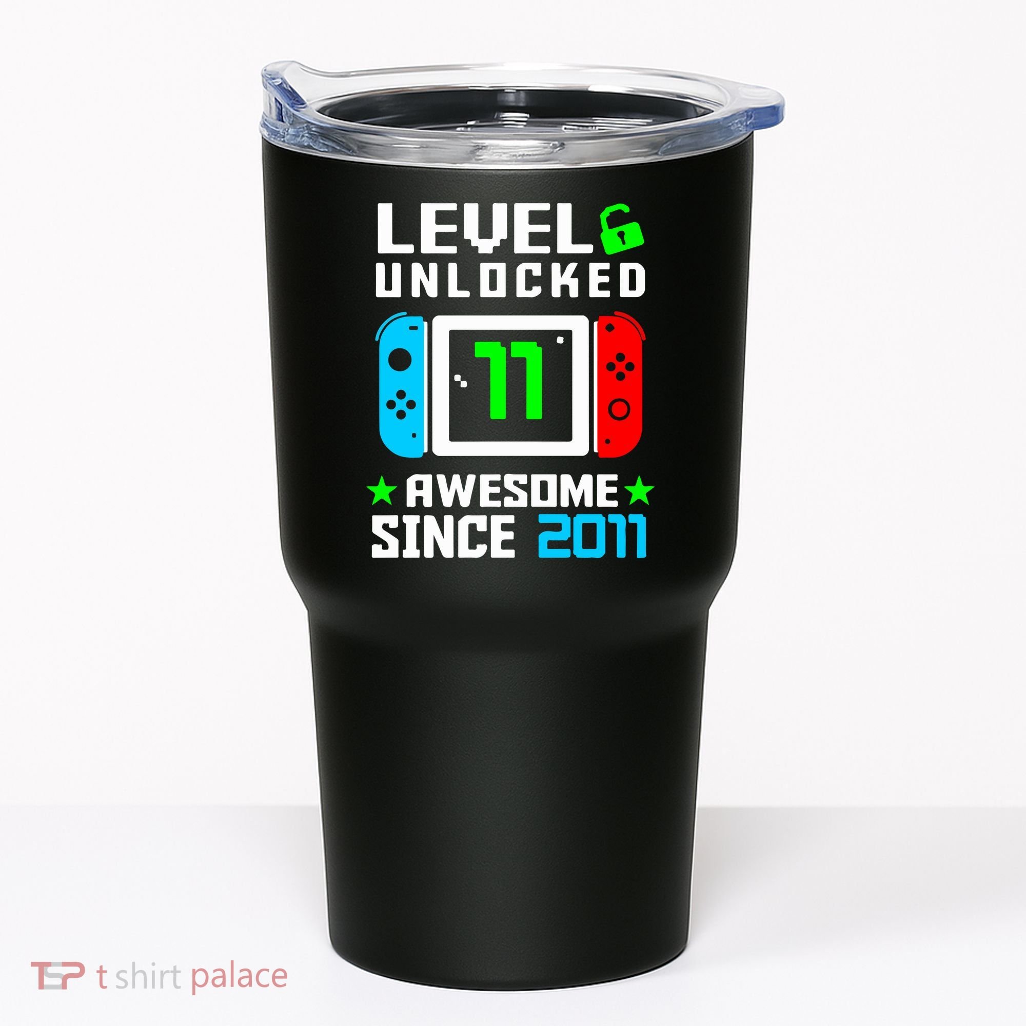Video Game Level 11 Unlocked 11th Birthday Tumbler