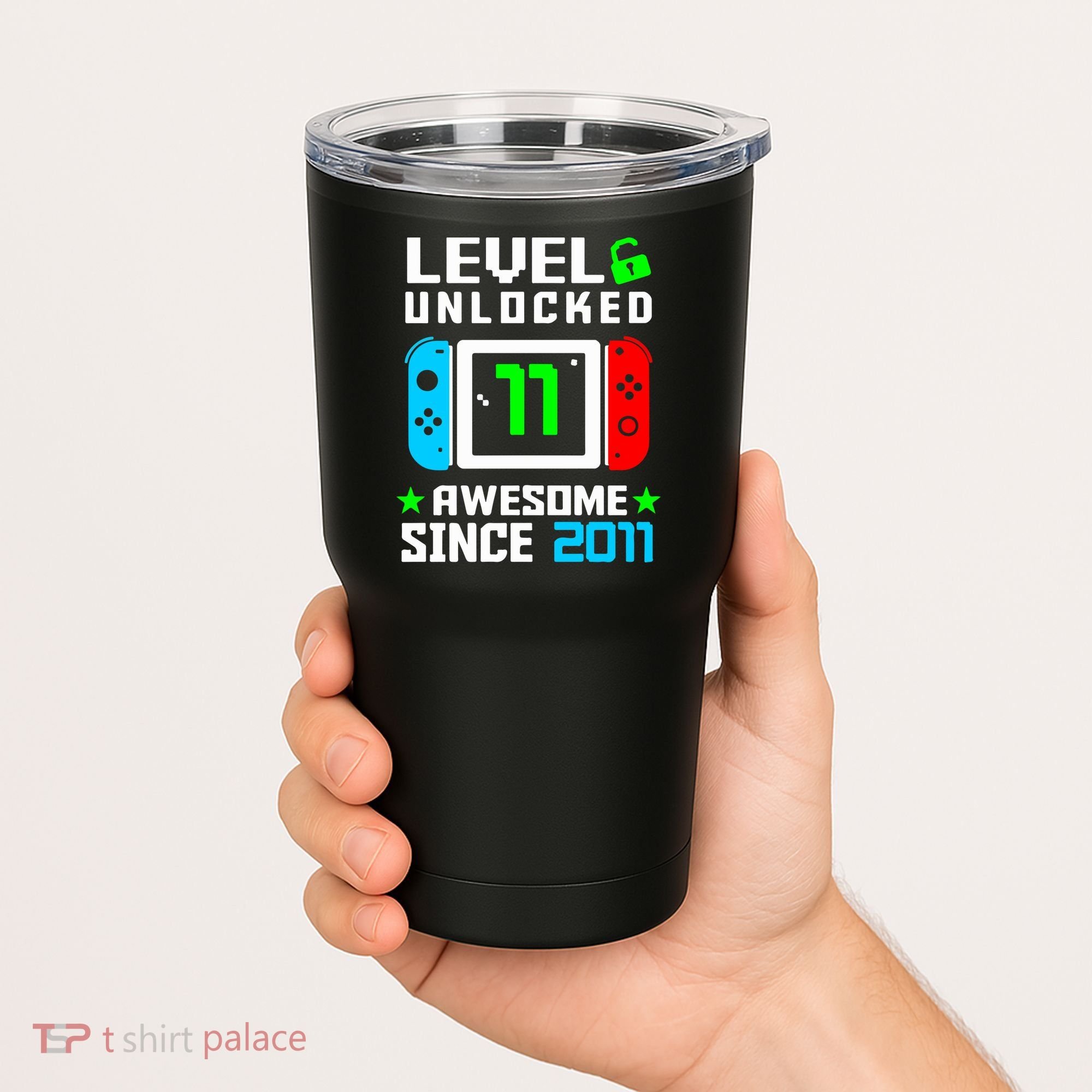 Video Game Level 11 Unlocked 11th Birthday Tumbler