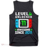Video Game Level 11 Unlocked 11th Birthday Tank Top thumb 0