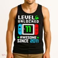 Video Game Level 11 Unlocked 11th Birthday Tank Top thumb 3