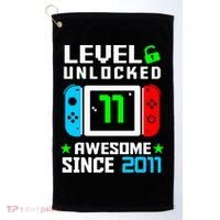 Video Game Level 11 Unlocked 11th Birthday Golf Towel thumb 0