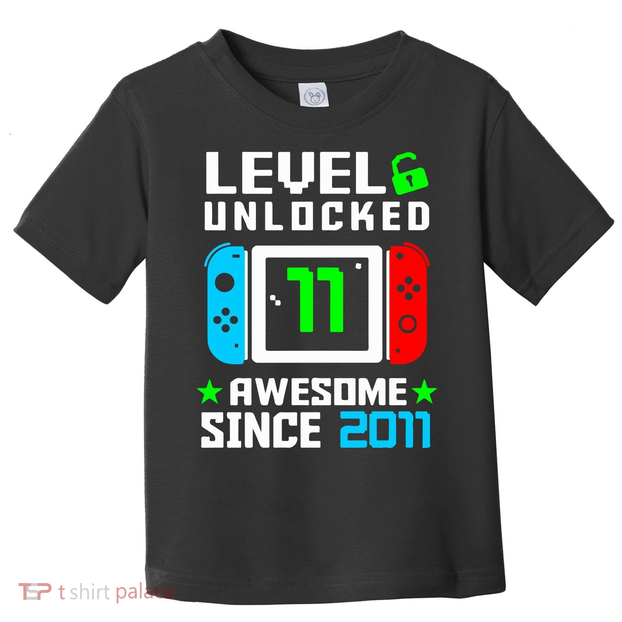 Video Game Level 11 Unlocked 11th Birthday Toddler T-Shirt