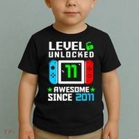 Video Game Level 11 Unlocked 11th Birthday Toddler T-Shirt thumb 2