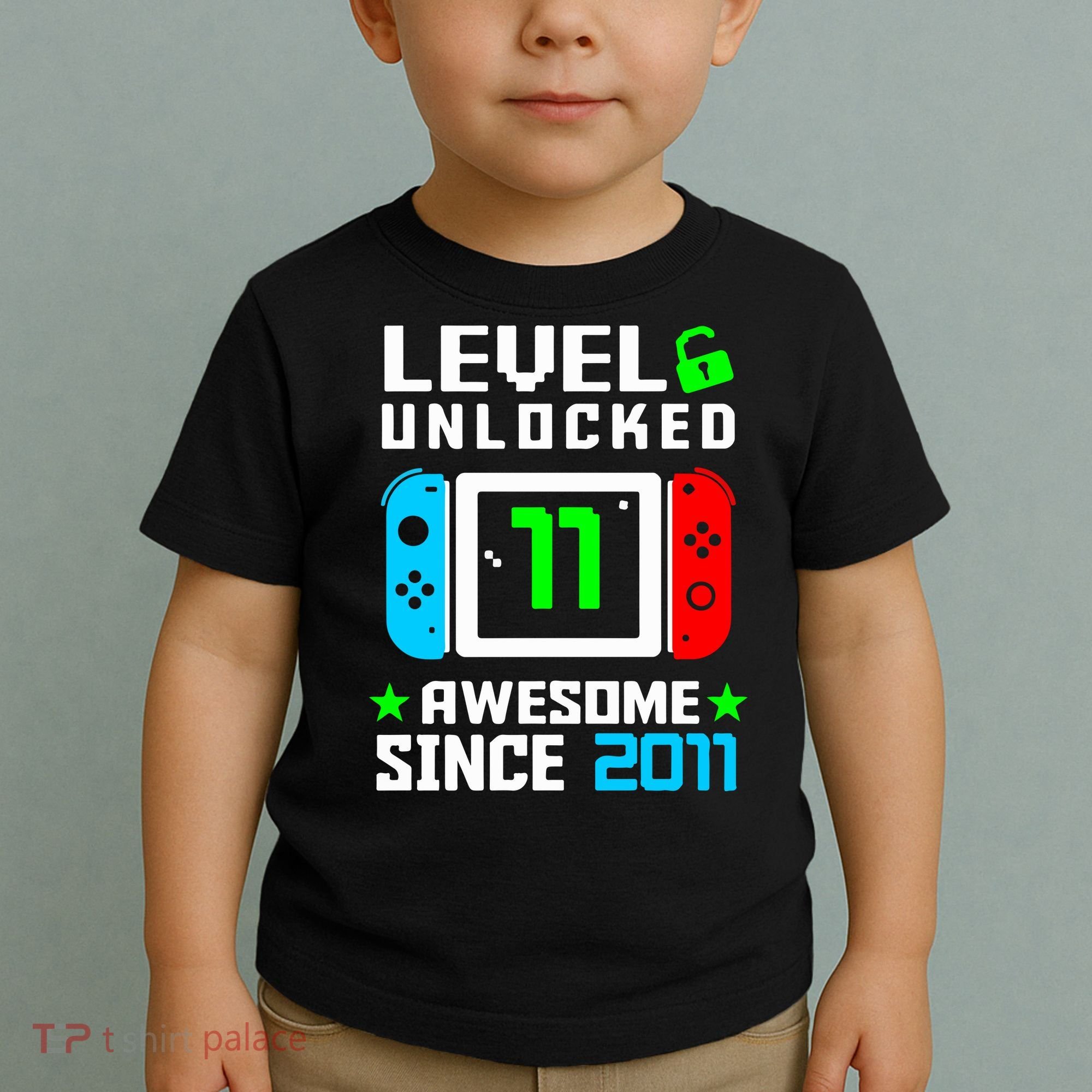 Video Game Level 11 Unlocked 11th Birthday Toddler T-Shirt