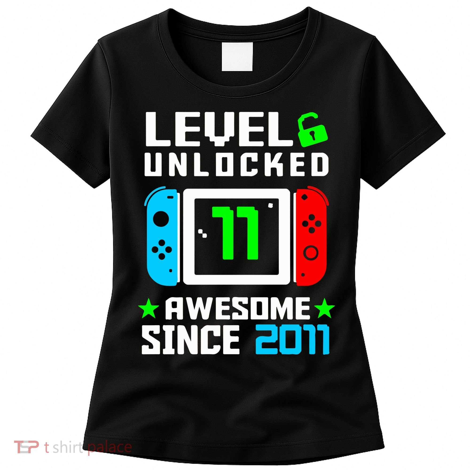 Video Game Level 11 Unlocked 11th Birthday Women's T-Shirt