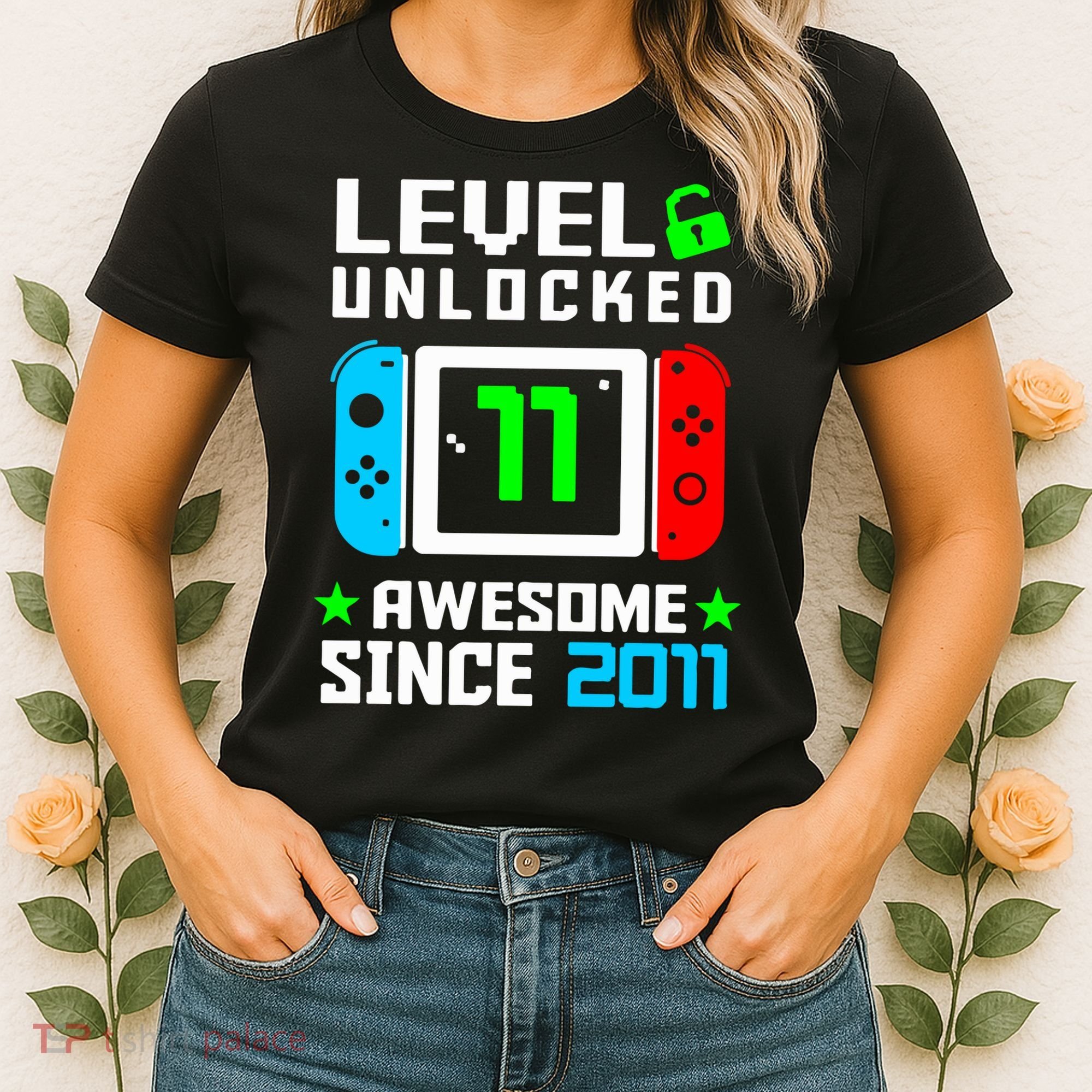Video Game Level 11 Unlocked 11th Birthday Women's T-Shirt