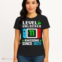 Video Game Level 11 Unlocked 11th Birthday Women's T-Shirt thumb 4