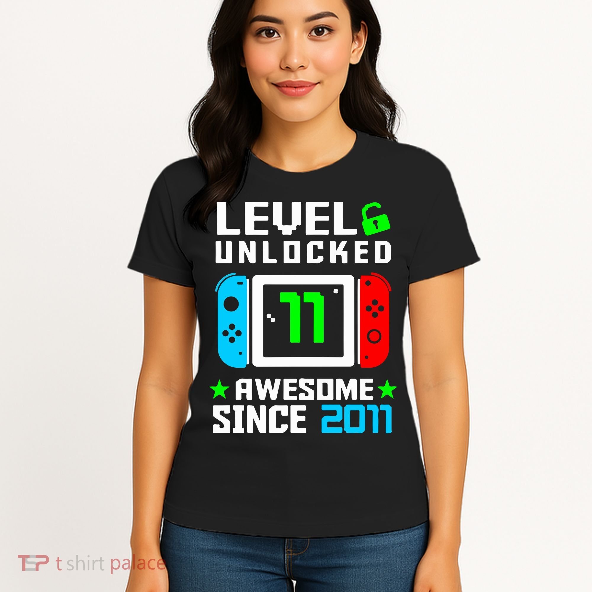 Video Game Level 11 Unlocked 11th Birthday Women's T-Shirt