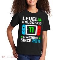 Video Game Level 11 Unlocked 11th Birthday Kids T-Shirt thumb 2