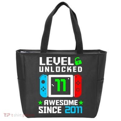 Video Game Level 11 Unlocked 11th Birthday Tote Bag