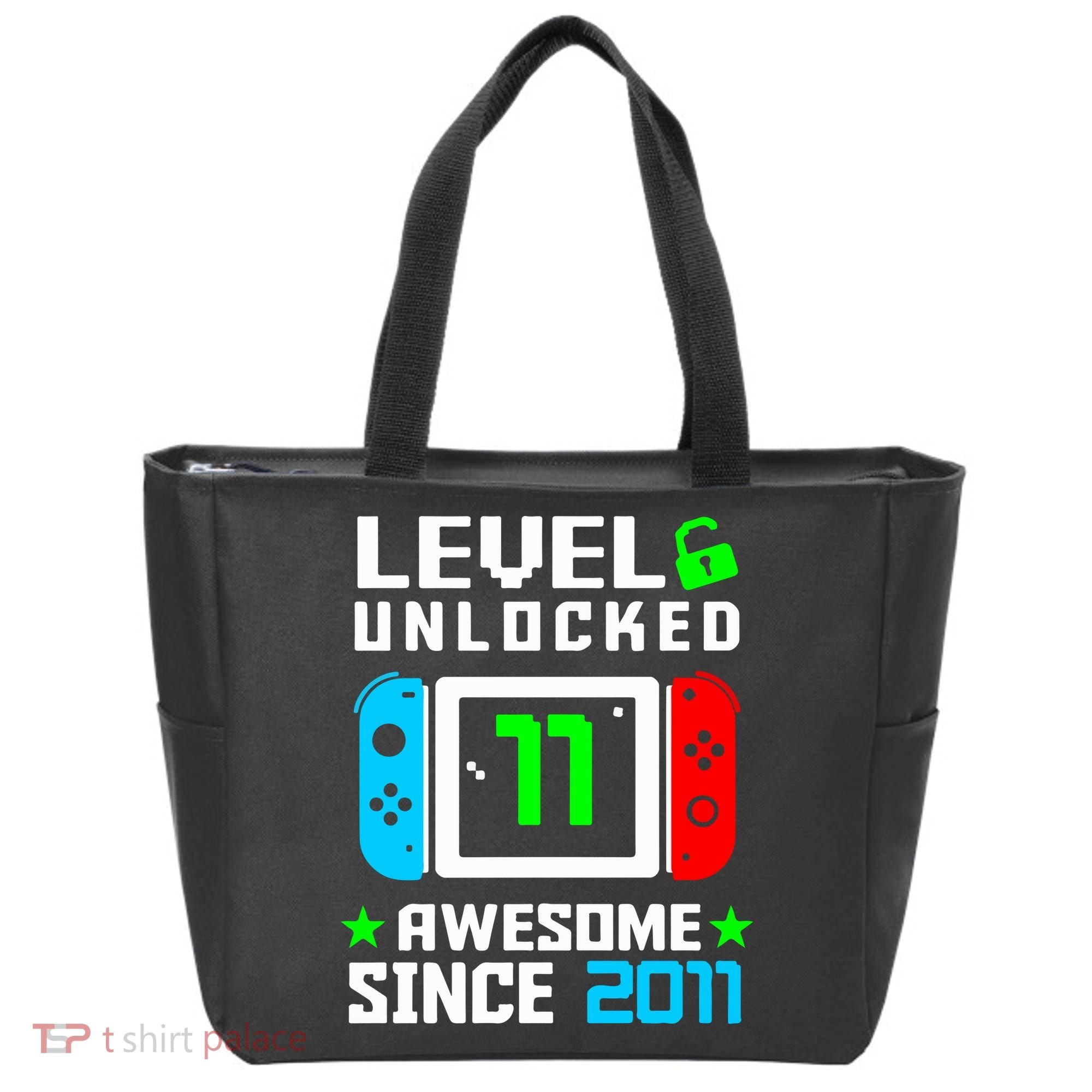 Video Game Level 11 Unlocked 11th Birthday Tote Bag