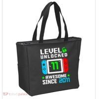Video Game Level 11 Unlocked 11th Birthday Tote Bag thumb 2