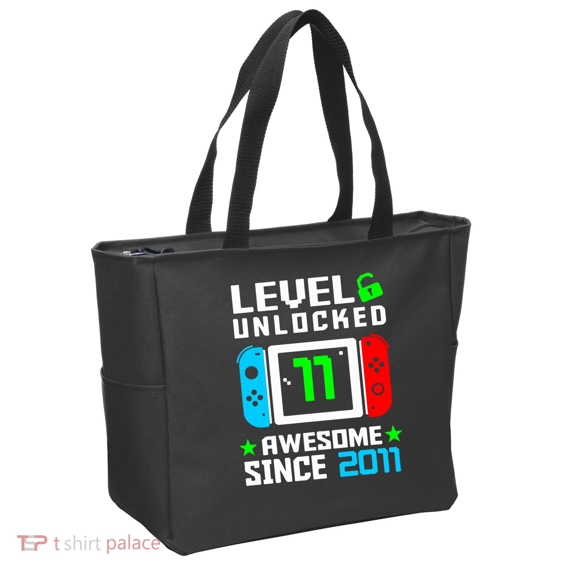 Video Game Level 11 Unlocked 11th Birthday Tote Bag