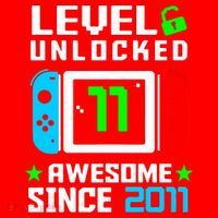 Video Game Level 11 Unlocked 11th Birthday Santa Hat thumb 1