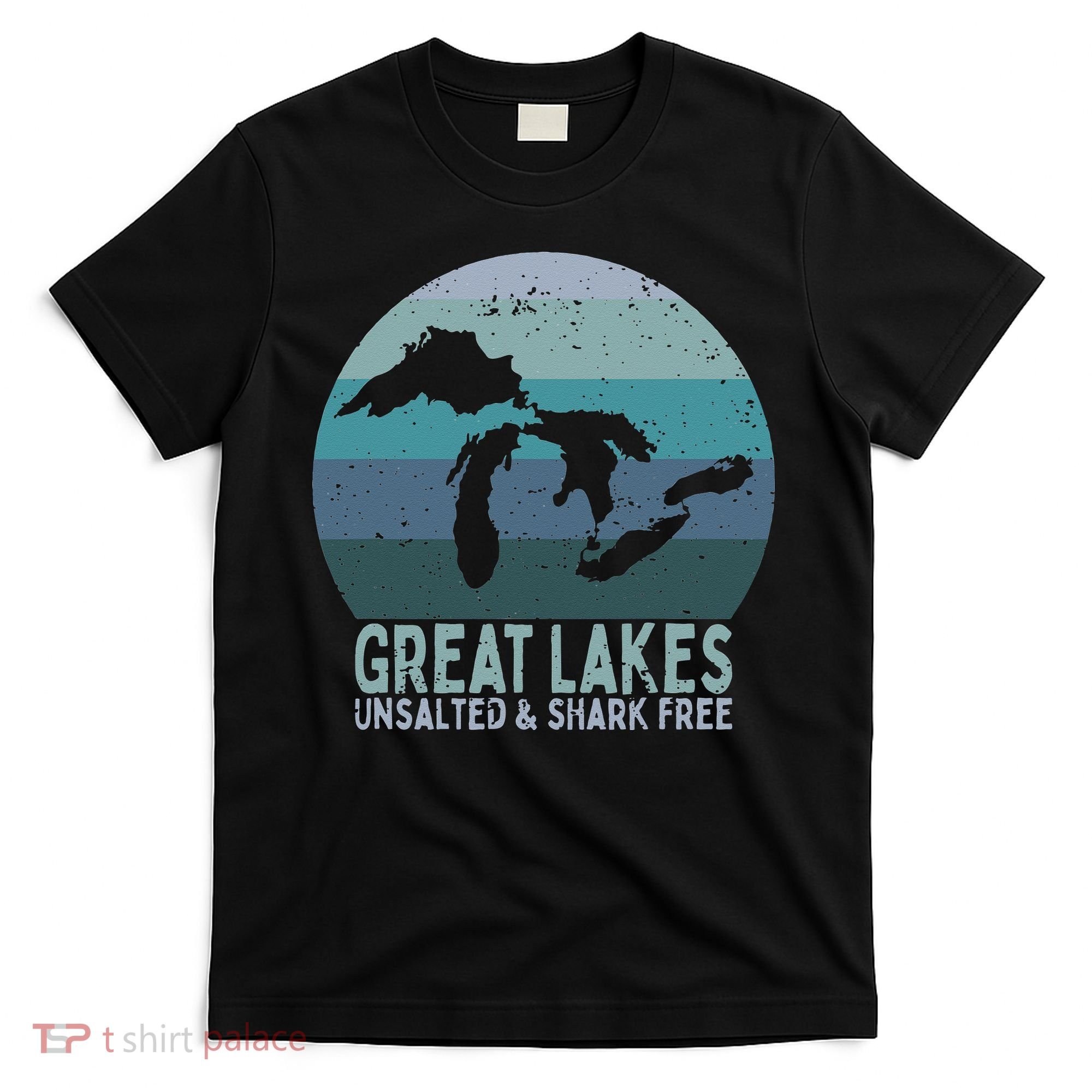 Vintage Great Lakes Unsalted and Shark Free Lake Life T-Shirt