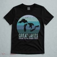 Vintage Great Lakes Unsalted and Shark Free Lake Life T-Shirt thumb 5