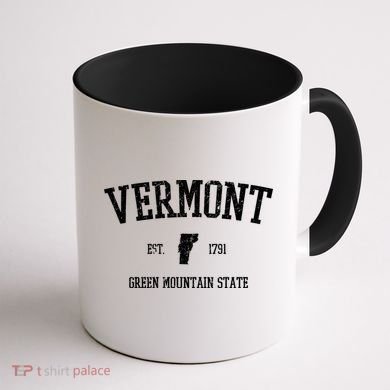 Vermont Green Mountain State Est 1791 Coffee Mug back